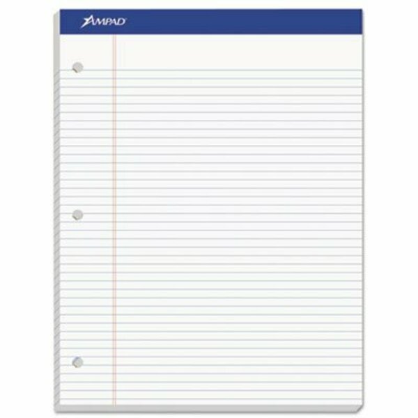 Ampad/ Of Amercn Pd&Ppr Ampad, DOUBLE SHEET PADS, WIDE/LEGAL RULE, 8.5 X 11.75, WHITE, 100 SHEETS 20244